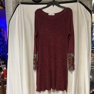 Able Burgundy Textured Top